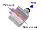 WIRE GUIDE-AIR WIPE AWM10 CUT VIEW