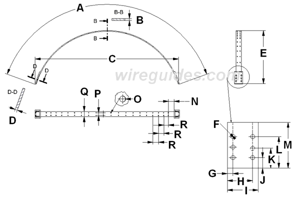WIRE GUIDE-BOW DIMENSIONS