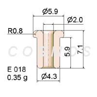 wire guide - flanged eyelet guide E 018