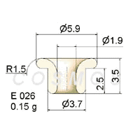 wire guide - flanged eyelet guide E 026