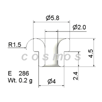 wire guide - flanged eyelet E 286