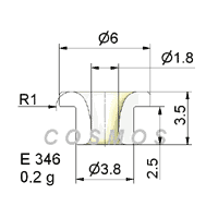 wire guide - flanged eyelet guide E346